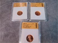 1999 Graded Lincoln cents