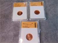 1992 Graded Lincoln Cents