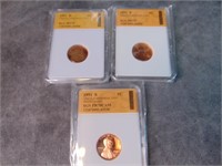 1991 Graded Lincoln Cents