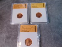 1990 Graded Lincoln cents
