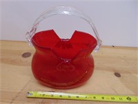 red glass vase / dish