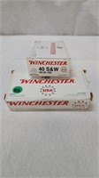 2 FULL BOXES OF100 RNDS NEW WINCHESTER 40 S&W