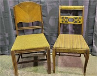 2)Vtg. Wood Chairs