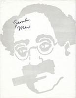 Groucho Marx signed stationary