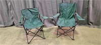 2) Green Champing Chairs