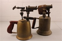 Pair of Vintage Brass Torches