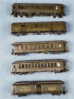 (5) Balboa Passenger Train Cars D&RGW (N Scale)