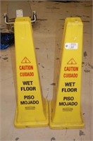 2 Caution Wet Floor Cones