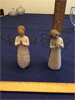 Pair Willow Tree figures - A tree-a prayer, Angel