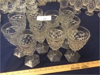 10 Fostoria water glasses