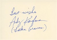 Andy Kaufman Taxi signature cut