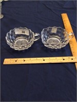 2 American Fostoria  nut bowls