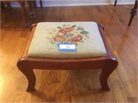 Floral design Curved leg foot stool 17” x 12” x