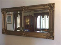 Gold frame mirror 48” x 24”