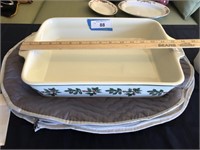 Large Christmas casserole dish & cover
