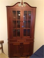 Cherry corner cabinet - 84 in tall x 41 in wide