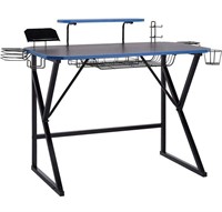 Gaming Computer Desk with Storage - Blue