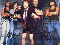 AC/DC band signed photo