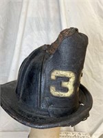 ANTIQUE CAIRNS LEATHER HELMET WITH BRASS