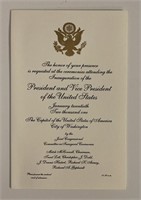 Bush, Cheney 2001 Inauguration Invitation