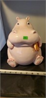 1980 Fitz & Floyd Ceramic hippo cookie jar