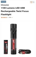 Milwaukee RedLithium USB Twist Focus Flashlight