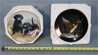 2- Decorative Duck / Pups Coll. Plates