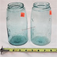 2- Blue Mason's Patent Nov. 30th 1858 Jars