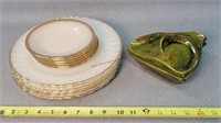 Fire King 6" & 10" Plates & Pottery Dish