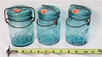 3- Blue Ball Pint Jars