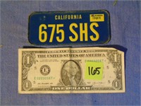 Californa Bicycle License Plate