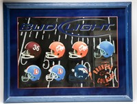 Bud Light Broncos Country Painted Mirror Bar Sign