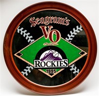 Seagram's Colorado Rockies Bar Ad Sign Mirror