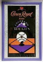 Crown Royal Colorado Rockies Bar Painted Mirror