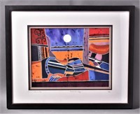 Amos Amit Signed & Framed Lithograph "Summer Day"
