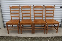 4 NICE LADDER BACK CHAIRS