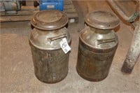 Pair of Milk Cans w/Lids