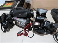 JVC, CANNON T70 & FUJI CAM CORDERS AND CAMERAS