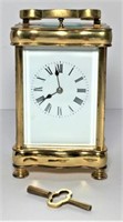 Couaillet Brass Carriage Clock with Key