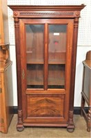 Antique Mahogany Cabinet with Bun Feet