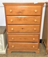 Pine Chest with Five Drawers