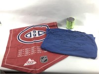 Bannière et chandail signé du Canadiens Montreal
