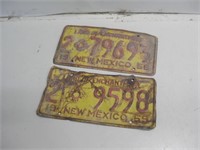 1958-59 Rustic NM License Plates Pictured