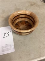 Hand crafted wooden bowl with multi woods