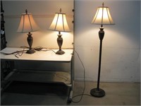matching Floor Lamp W/Two Table Lamps See Info