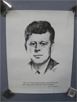 14"x 18" Kennedy Poster Print In Tube Some Stains