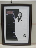 28"x 40" Framed Signed Scarface Artwork