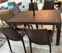 All Weather Outdoor Table And Four Chairs ,