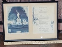 2 Patriotic framed Prints - Emerson & Edgar Guest
