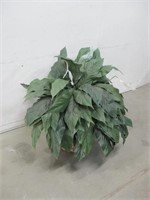 36" Tall Faux Lily Plant In Basket Planter